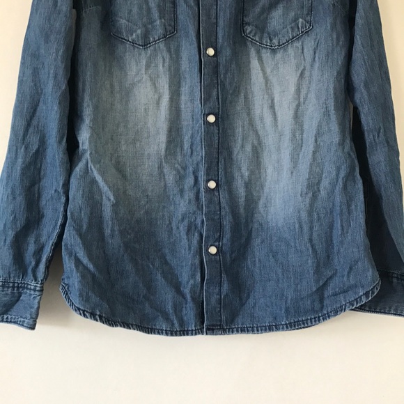 LF carmar light wash denim button up shirt - Picture 4 of 5
